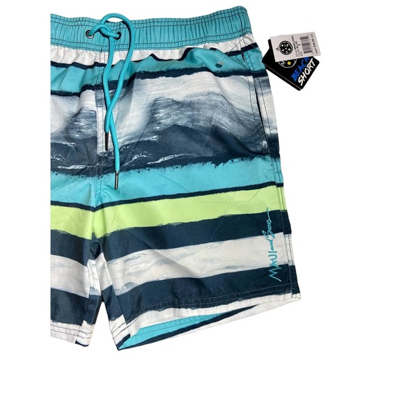 Maui and Sons Colorful Striped Beach Shorts Size S Ultralight* and Packable M564 - Picture 3 of 5